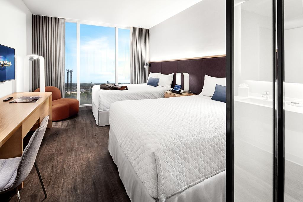 Quarto com 2 Camas Queen-size e Vista do Horizonte Acessível para Hóspedes com Deficiência Auditiva (Inclui Entrada Antecipada no Parque*)